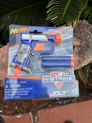 Nerf N-Strike Jolt Blaster Soft Dart Gun Set Blue New in Sealed Package