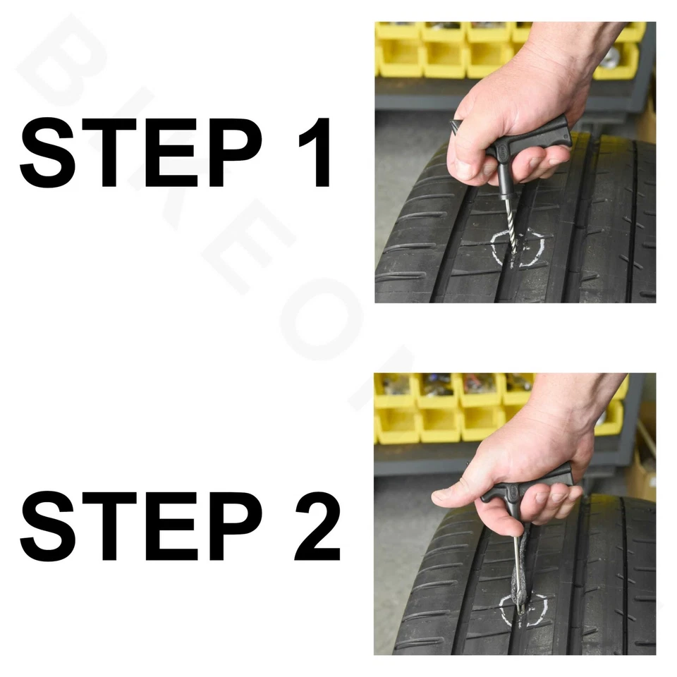 11 Piece Tire Repair Reamer Plug Kit Car Truck Pistol Grip Slime Deluxe 2040-A - Image 3 of 4