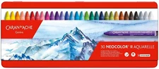 Classic Neocolor II Water-Soluble Pastels, 30 Colors