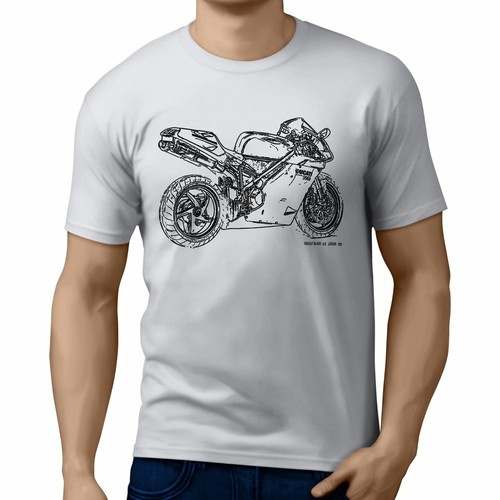 JL Illustration for A Ducati 996R Motorrad Fan T-Shirt - Bild 1 von 24