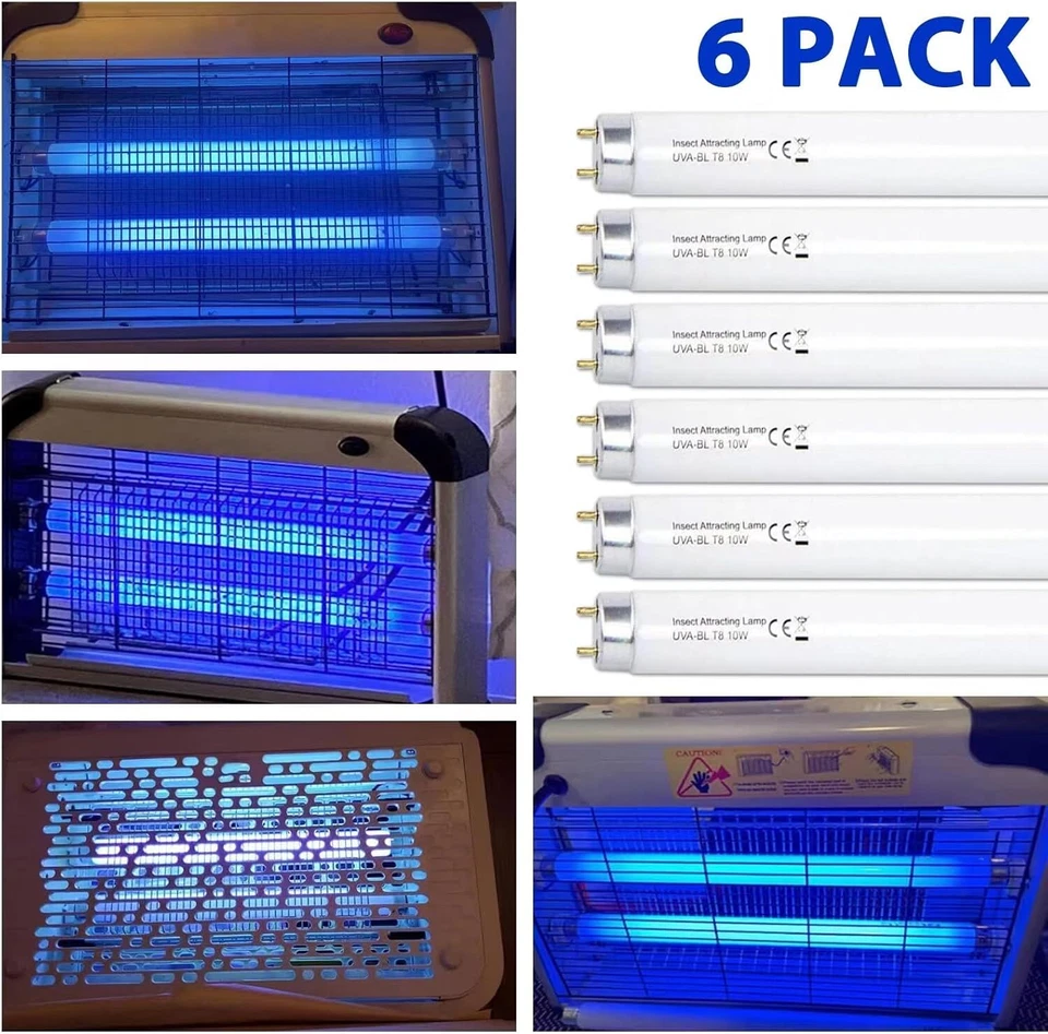 6 Pack T8F10W BL 10W Replacement Bulbs T8 10 Watts Fluorescent Tube for 20W Devi - Image 4 of 4