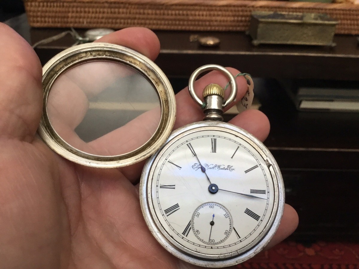 RARE ANTIQUE POCKET WATCH ELGIN NATL.WATCH Co. 18s 1900 Gold Inlay