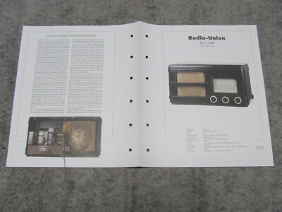 Schaltplan für Röhrenradio Radio Union RU1GW von 1936 Rundfunkmuseum