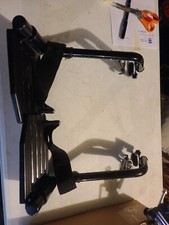 Wheelchair Footrest with Heel Loops Black for Standard Wheelchairs