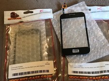 2 x SAMSUNG S7500 GALAXY ACE PLUS BLACK SCREEN LENS WITH DIGITISER DIGITIZER