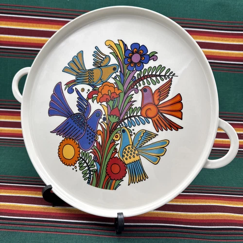 Villeroy & Boch Acapulco Vintage Round Tray 12" Serving Platter Handles
