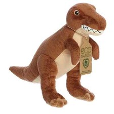 New AURORA WORLD Stuffed Plush Toy T-REX Soft Brown Dinosaur Dino Jurassic