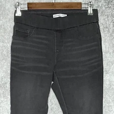 Nine West women elastic waist pull on super skinny jegging size 0 stretch gray