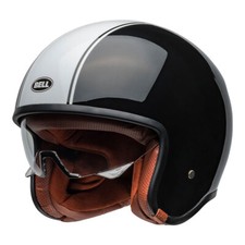 Helm Jet Cafe Racer BELL TX501 Rallye Schwarz Weiß Glänzend 22.06