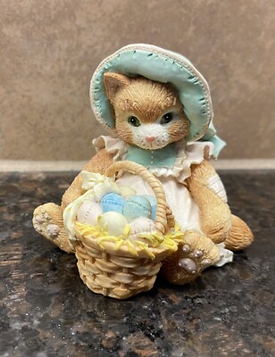 Calico Kittens Priscilla Hillman Enesco Easter Wishes Coming Your Way 1993