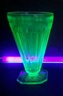 Jeannette Green Depression Glass 9 oz ADAM 5-1/2" Footed Iced Tea Tumbler/s