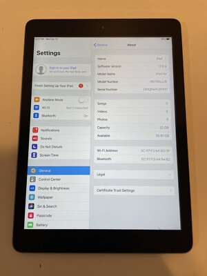 Apple iPad Air 1st Gen. 32GB Wi-Fi 9.7in - Space Gray | eBay