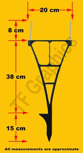 Correx Sign Ground Spike Easy Fit No Tools Required Sign Holder Signage - Bild 2 von 4