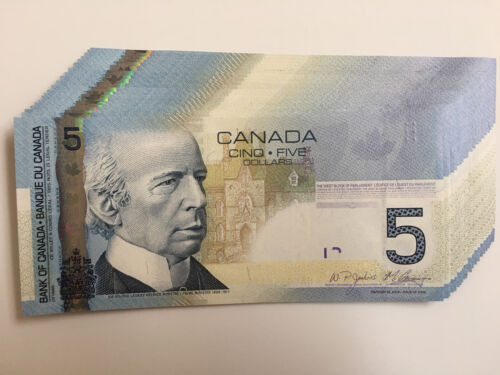 1 billet de 5 dollars canadiens série 2006 hockey sur glace UNC non circulé excellente forme - Photo 1/6