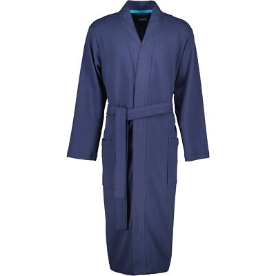 Cawö Home Bademäntel Herren Kimono 816 marine - 14 Herren Blau NEU & OVP