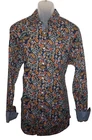 Cremieux Long Sleeve Shirt TALL LT Stretch Navy Blue Floral Paisley NWT (DC876)