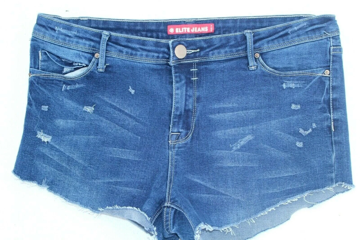Denim booty hotsell shorts plus size