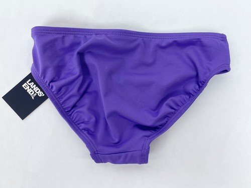 Fondos de bikini Lands' End talla 4 púrpura liso Fiesta para niñas - Imagen 2 de 4