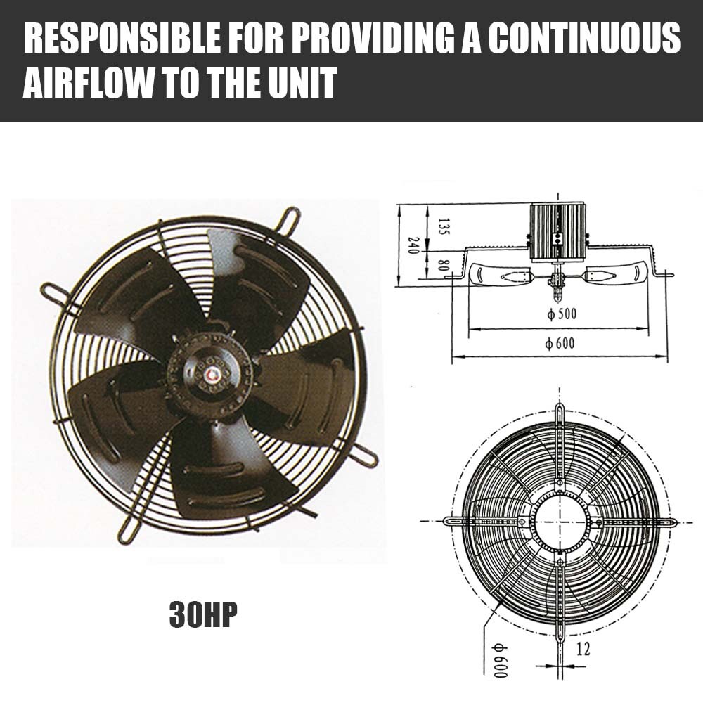 Quality 230V/ 460V 9PH for 30HP 3m&sup3; Cooling Fan Rotary Screw Air Compressor