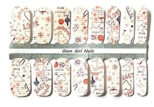 Love Notes Valentine's Day Nail Polish Strips / Nail Wraps / Nail Stickers