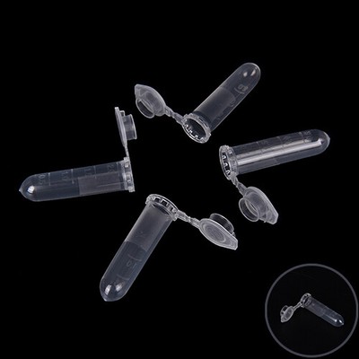 100Pcs 2Ml Micro Centrifuge Tube Vial Clear Plastic Vials Container Snap CKE