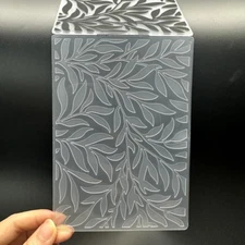 3D Plastic Embossing Folder Template Simple Leaves Texture A6 Size for Card Maki