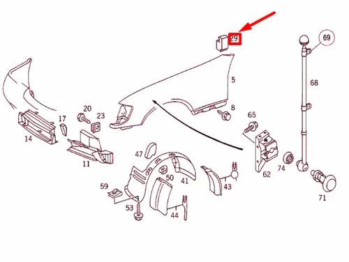 NEU MERCEDES-BENZ S W140 VORDERER KOTFLÜGEL AN MOTORHAUBE DICHTUNG A1408210998 - Bild 8 von 8
