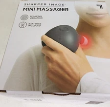 Sharper Image Mini Massager - Relaxing Vibration, Batteries Included, Glow Nodes