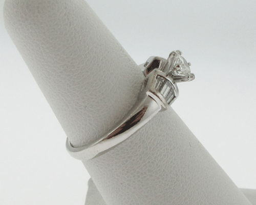 NEW Genuine 0.55cttw Diamonds Solid Platinum Engagement Ring FREE Sizing - Picture 3 of 6