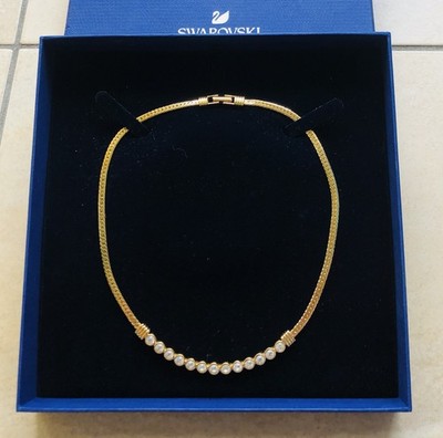Swarovski Wunderschönes Collier Gelbgold NEU 
