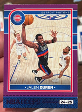 2024-25 Panini NBA Hoops #177 Purple Jalen Duren Detroit Pistons