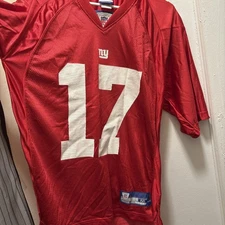 Size M Vintage Red Reebok Plaxico Burress New York Giants Football Jersey Men's