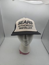 Vintage 80s "Sears Authorized Installer" Mesh Trucker Hat Snapback