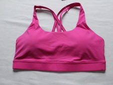CRZ Yoga Women's Solid Cross Back Sports Bra EJ3 Hibiscus Purple Medium NWT