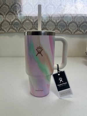 Hydro Flask Tumbler 32oz Limited Edition Pastel Marble Stainless Steel  Straw Mug