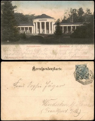 Postcard Marienbad Mariánské Lázně Ferdinandbrunnen 1904