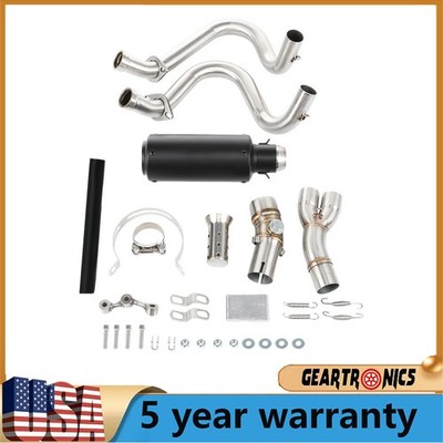 For Kawasaki Ninja 650 Z650 2012-2023 Full System Exhaust Tips Black Header Pipe