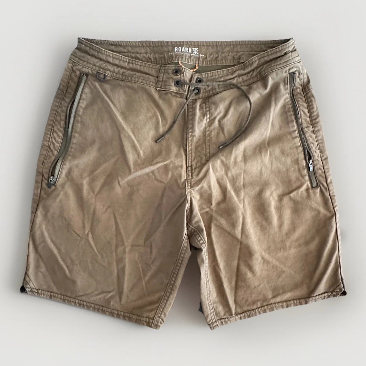 Roark Revival Layover Shorts Mens 30 Green Gorpcore Travel Hiking Utility