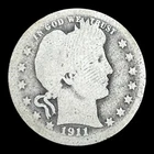 1911 Barber Silver Quarter