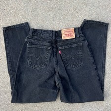 Vintage 90s Levi  s 550 relaxed fit tapered leg jeans black Womens 6 Reg S