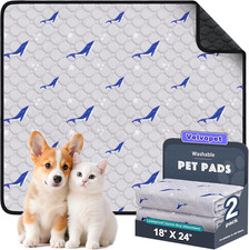 Washable Pee Pads for Dogs, 2 Pack Puppy Pads, Super Absorbent Leakproof with