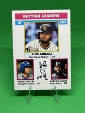 2025 Topps Heritage League Leaders Shohei Ohtani, Marcell Ozuna, Arraez #191