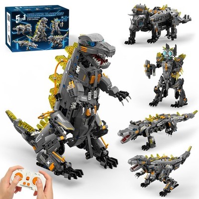Technic Roboter Bausets, 935 Teile 5-in-1 RC Roboter und Monster, Fernbedienung und App
