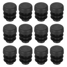 50 PCS Black Round Plastic Hole Plugs, 12mm (1/2") OD