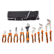 Pliers Set 8-Piece High Carbon Steel Corrosion Resistance with Portable Tool Bag