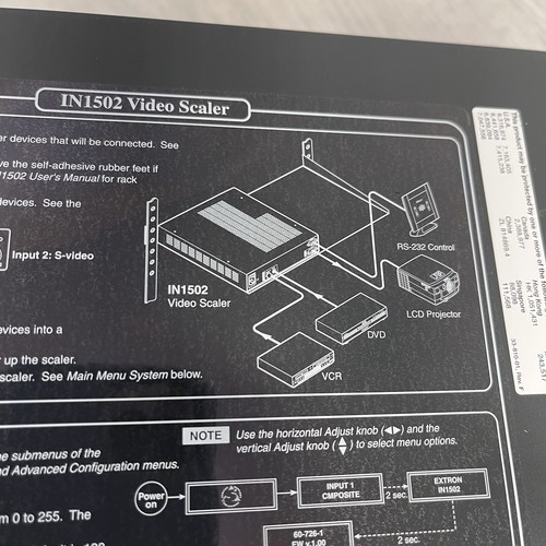 Extron IN1502 Video-Scaler mit zwei Eingängen und Netzkabel, FUNKTIONIERT - Bild 3 von 4