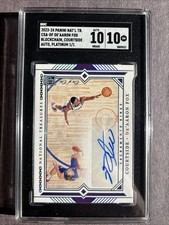 2023-24 Panini Nat. Treasure Blockchain Auto Platinum 1/1 De’Aaron Fox #CSA-DF