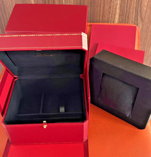 Cartier Red Burgundy Watch Box Travel Pouch Case NEW