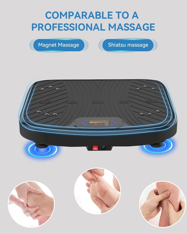 Vibration Plate Exercise Machine 200 Speed Fitness Platform 450Lbs Max - Image 3 of 4