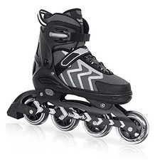 Adjustable Inline Skates for Adults X-Large - Adult 8W-9.5W/6.5M-8M Black